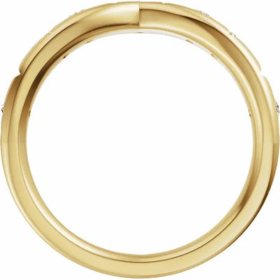 Star Etched Contour Bold Band