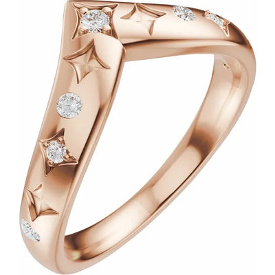 Star Etched Contour Bold Band