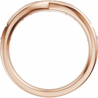 Star Etched Contour Bold Band