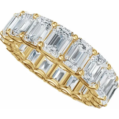 Emerald Gemstones Full Eternity Bold Band