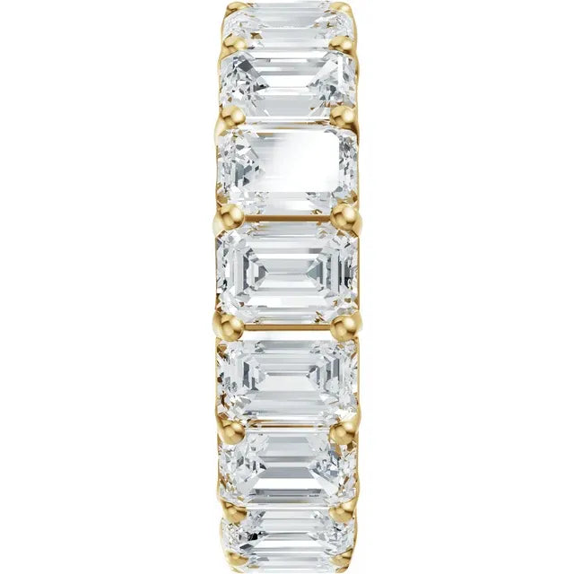 Emerald Gemstones Full Eternity Bold Band