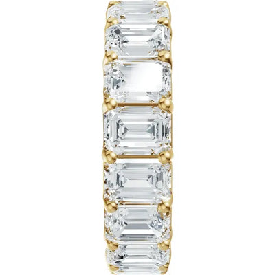 Emerald Gemstones Full Eternity Bold Band
