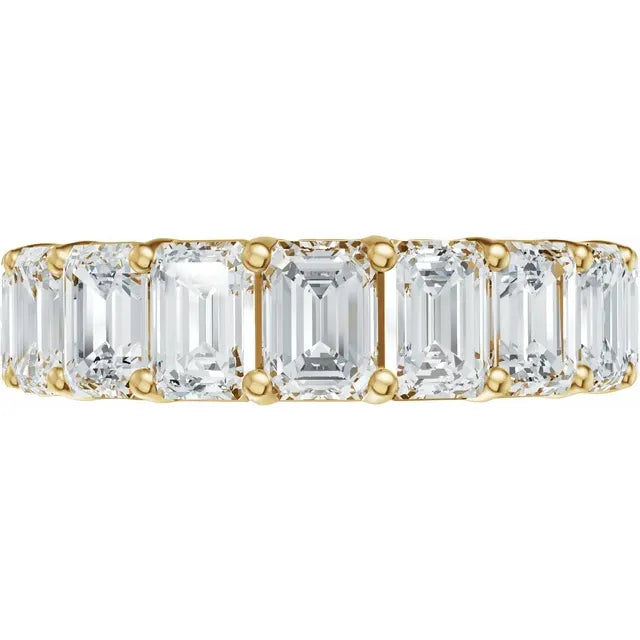 Emerald Gemstones Full Eternity Bold Band