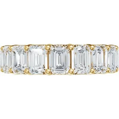 Emerald Gemstones Full Eternity Bold Band