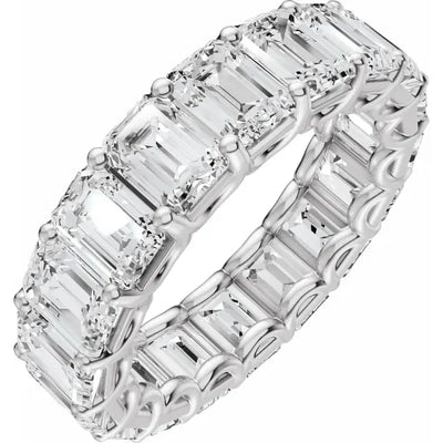 Emerald Gemstones Full Eternity Bold Band