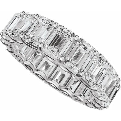 Emerald Gemstones Full Eternity Bold Band