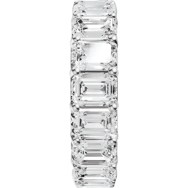 Emerald Gemstones Full Eternity Bold Band