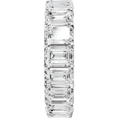 Emerald Gemstones Full Eternity Bold Band