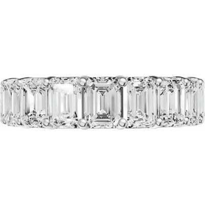 Emerald Gemstones Full Eternity Bold Band