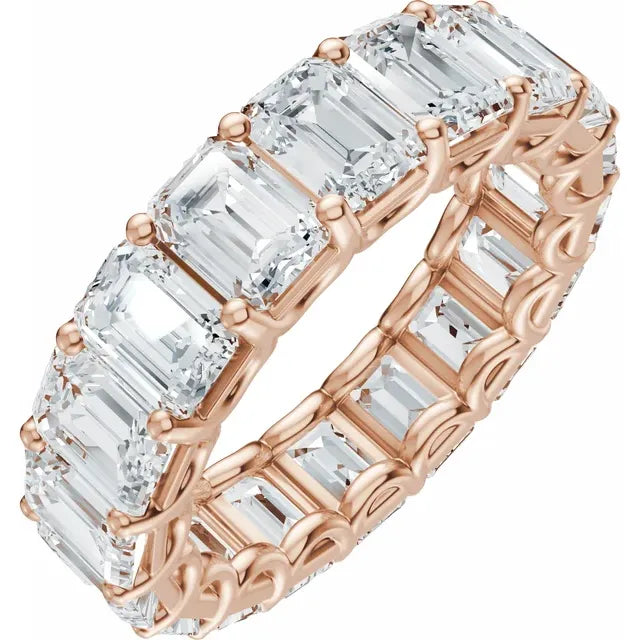Emerald Gemstones Full Eternity Bold Band