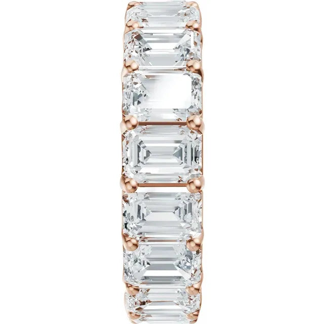 Emerald Gemstones Full Eternity Bold Band