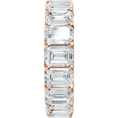 Emerald Gemstones Full Eternity Bold Band