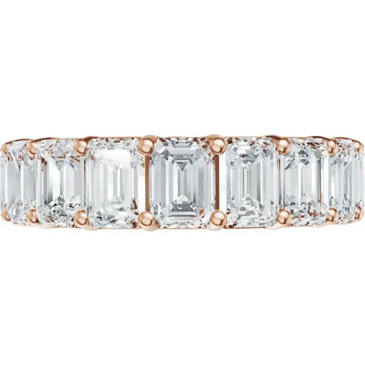 Emerald Gemstones Full Eternity Bold Band