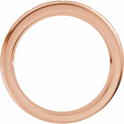 Star Etched Straight Bold Band