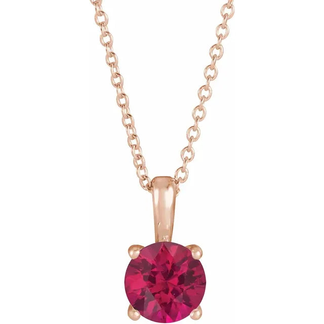 Round Center 4 Prong Scroll Style Pendant and Necklace