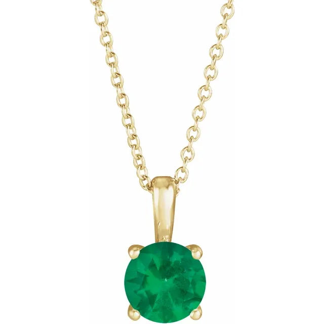 Round Center 4 Prong Scroll Style Pendant and Necklace