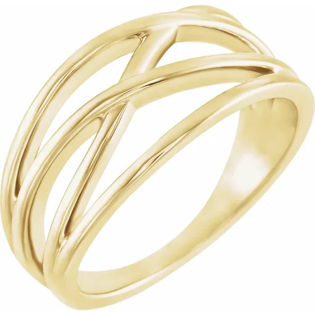 Criss Cross Free Form Ring