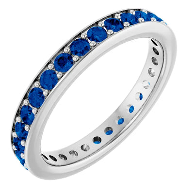 Prestine Gemstones Full Eternity Channel Set Wedding & Anniversary Band