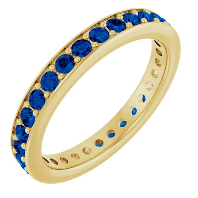 Prestine Gemstones Full Eternity Channel Set Wedding & Anniversary Band