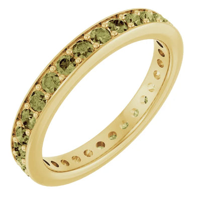 Prestine Gemstones Full Eternity Channel Set Wedding & Anniversary Band