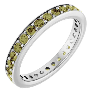 Prestine Gemstones Full Eternity Channel Set Wedding & Anniversary Band