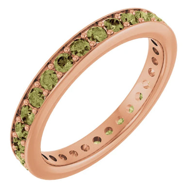 Prestine Gemstones Full Eternity Channel Set Wedding & Anniversary Band