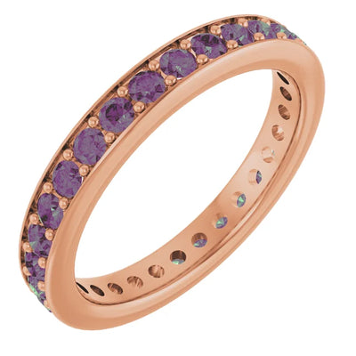 Prestine Gemstones Full Eternity Channel Set Wedding & Anniversary Band