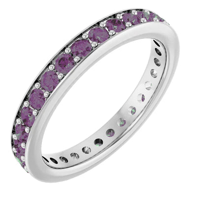 Prestine Gemstones Full Eternity Channel Set Wedding & Anniversary Band