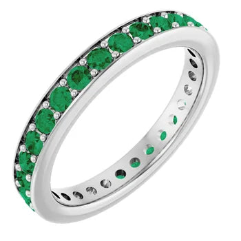 Prestine Gemstones Full Eternity Channel Set Wedding & Anniversary Band