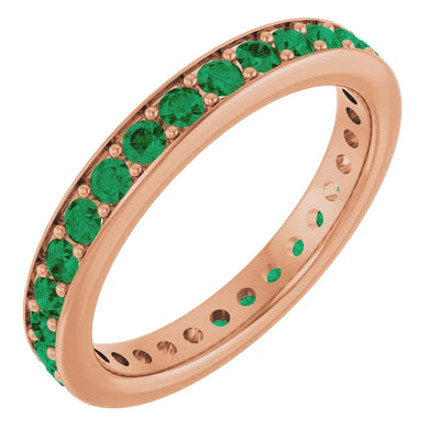 Prestine Gemstones Full Eternity Channel Set Wedding & Anniversary Band