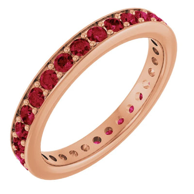 Prestine Gemstones Full Eternity Channel Set Wedding & Anniversary Band