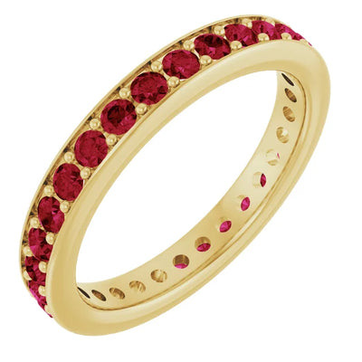 Prestine Gemstones Full Eternity Channel Set Wedding & Anniversary Band