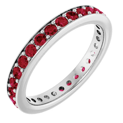 Prestine Gemstones Full Eternity Channel Set Wedding & Anniversary Band
