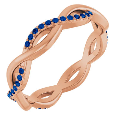 Prestine Gemstones Full Eternity Infinity Gems & Plain Band