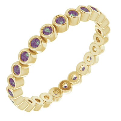Prestine Gemstones Full Eternity Full Bezel-Set Band