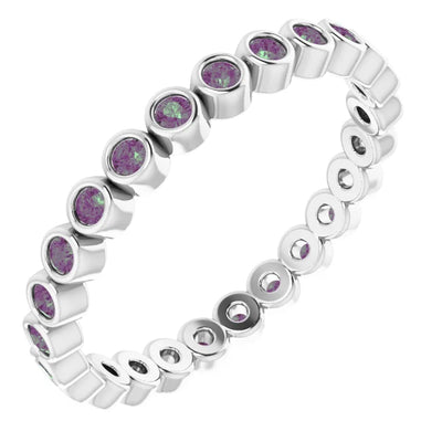 Prestine Gemstones Full Eternity Full Bezel-Set Band