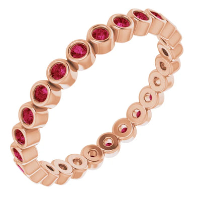 Prestine Gemstones Full Eternity Full Bezel-Set Band