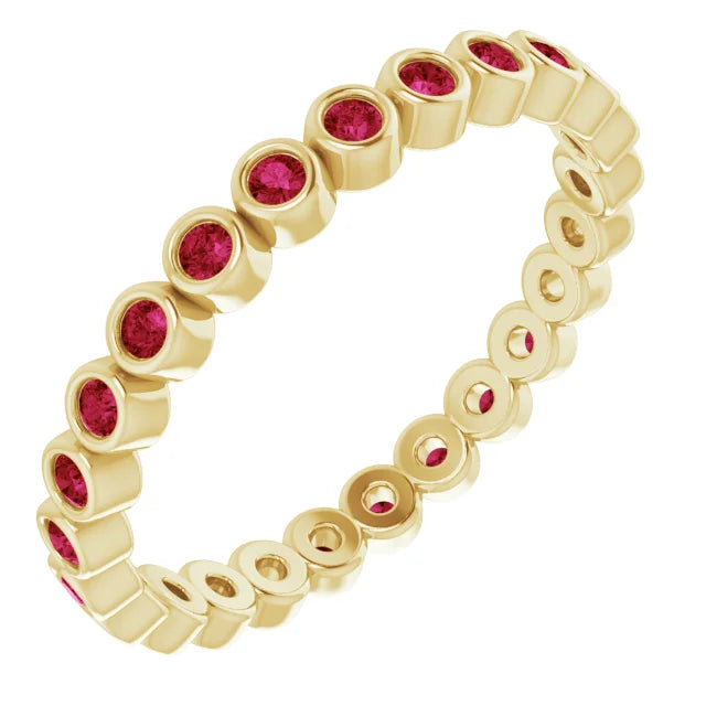 Prestine Gemstones Full Eternity Full Bezel-Set Band