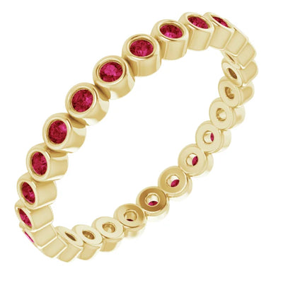 Prestine Gemstones Full Eternity Full Bezel-Set Band