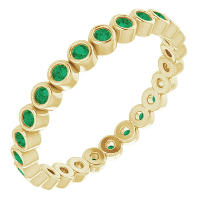 Prestine Gemstones Full Eternity Full Bezel-Set Band