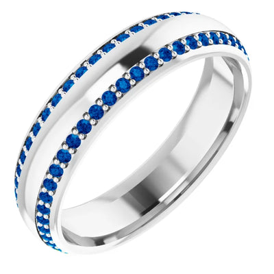 Prestine Double Row Accented Full Eternity Band