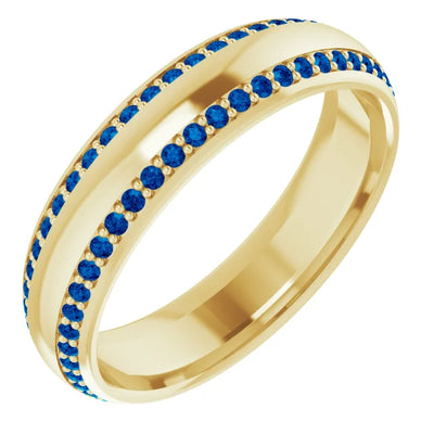 Prestine Double Row Accented Full Eternity Band