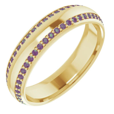 Prestine Double Row Accented Full Eternity Band