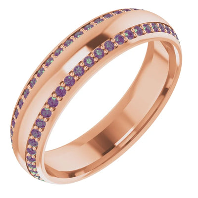 Prestine Double Row Accented Full Eternity Band