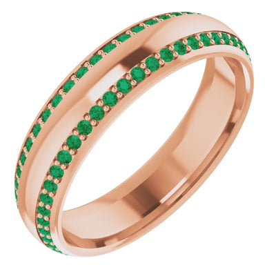 Prestine Double Row Accented Full Eternity Band