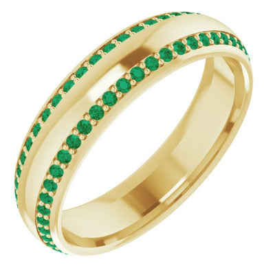 Prestine Double Row Accented Full Eternity Band