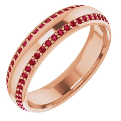 Prestine Double Row Accented Full Eternity Band