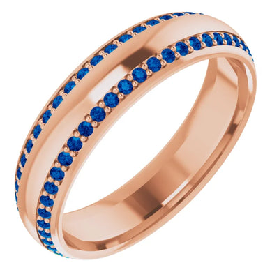 Prestine Double Row Accented Full Eternity Band
