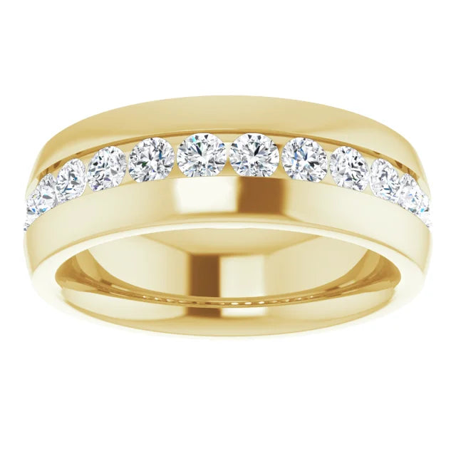 Round 3mm Half Eternity Bold Band