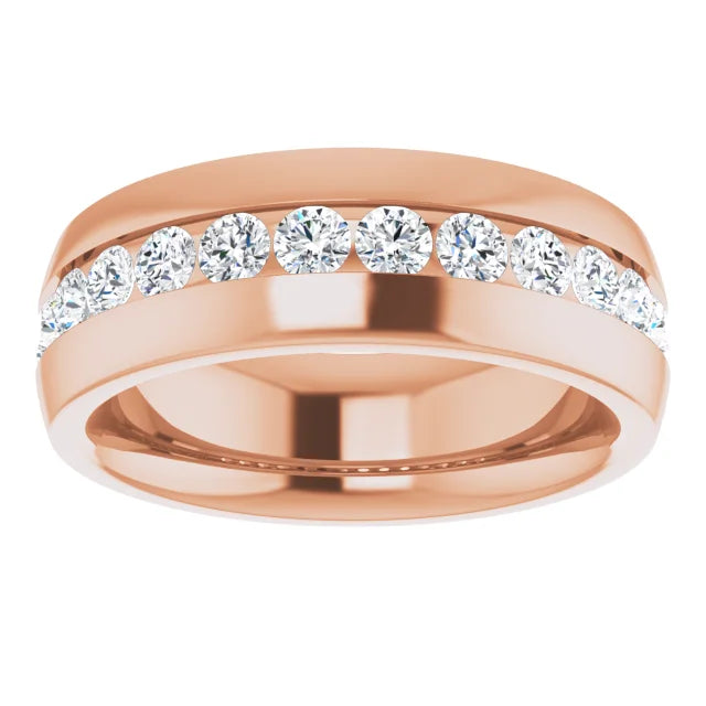 Round 3mm Half Eternity Bold Band